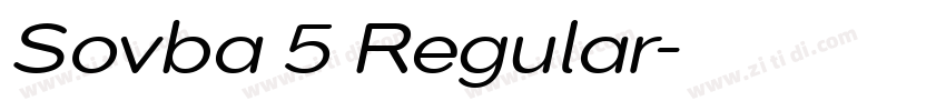 Sovba 5 Regular字体转换